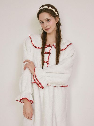 LUNALUZ STUDIO Boa Ultra-Microfiber Long Sleeve A-line Sleep Dress