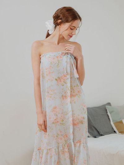 LUNALUZ STUDIO Chiffon Wrap Dress