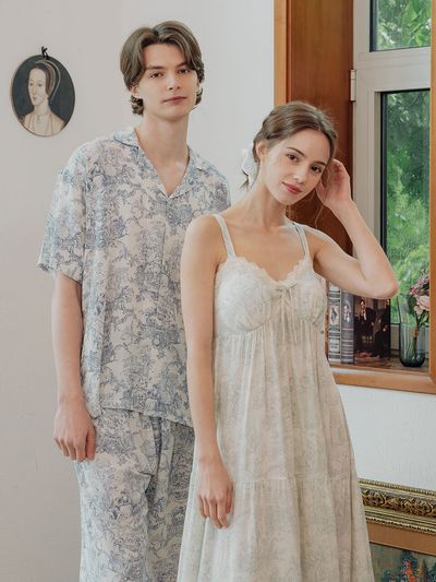 LUNALUZ STUDIO Couple Eclair Pajama Set