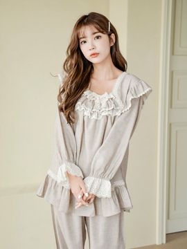 LUNALUZ STUDIO Womens Helena Cotton Pajama Set