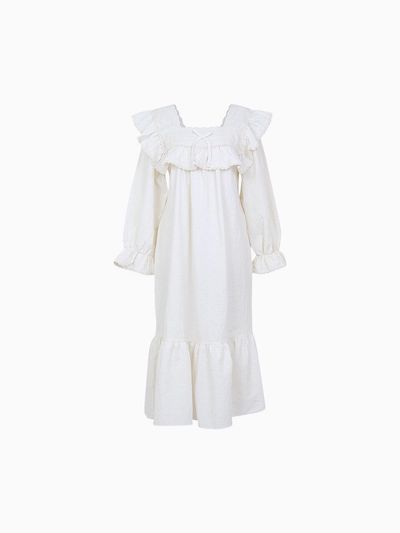 LUNALUZ STUDIO Women's Riette Cotton Blended Long-Sleeved Square