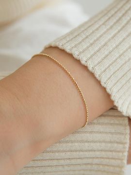 LUNNE 14k Cutting Stone Ball Bracelet (14k Gold) #BR04