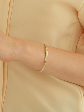 LUNNE 14k Edge Bold Bangle Small