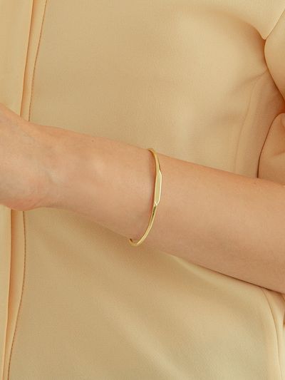 LUNNE 14k Edge Bold Bangle Small