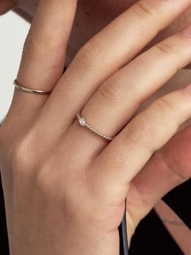 LUNNE 14k Fair Cut Diamond Solitaire Ring (14K Gold) #LC