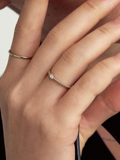 LUNNE 14k Fair Cut Diamond Solitaire Ring (14K Gold) #LC