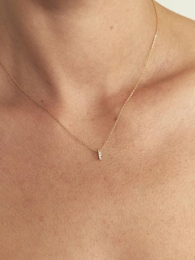 LUNNE 14k Slim Eternity Faberondell Pendant S (14K Gold)