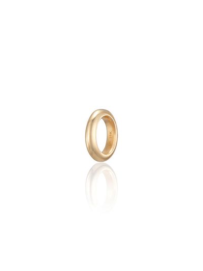 LUNNE 14k Slim Volume Round Rondell Pendant S (14K Gold)