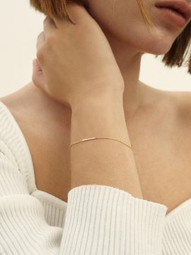 LUNNE 14k Stick Bar Bracelet