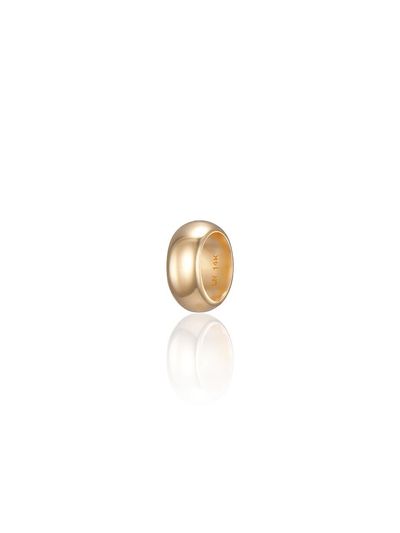 LUNNE 14k Volume Round Rondell Pendant S (14K Gold) #LFP