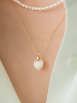 LUNNE Heart Gemstone Necklace LFN10