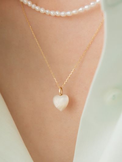 LUNNE Heart Gemstone Necklace LFN10
