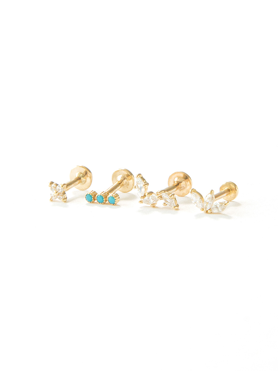 LUNNE Labret Piercing 4 Set LFPI03_ 4 Style