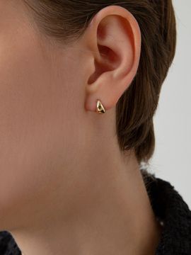 LUNNE Mini Volum One Touch Earrings #E13_ 14K Gold