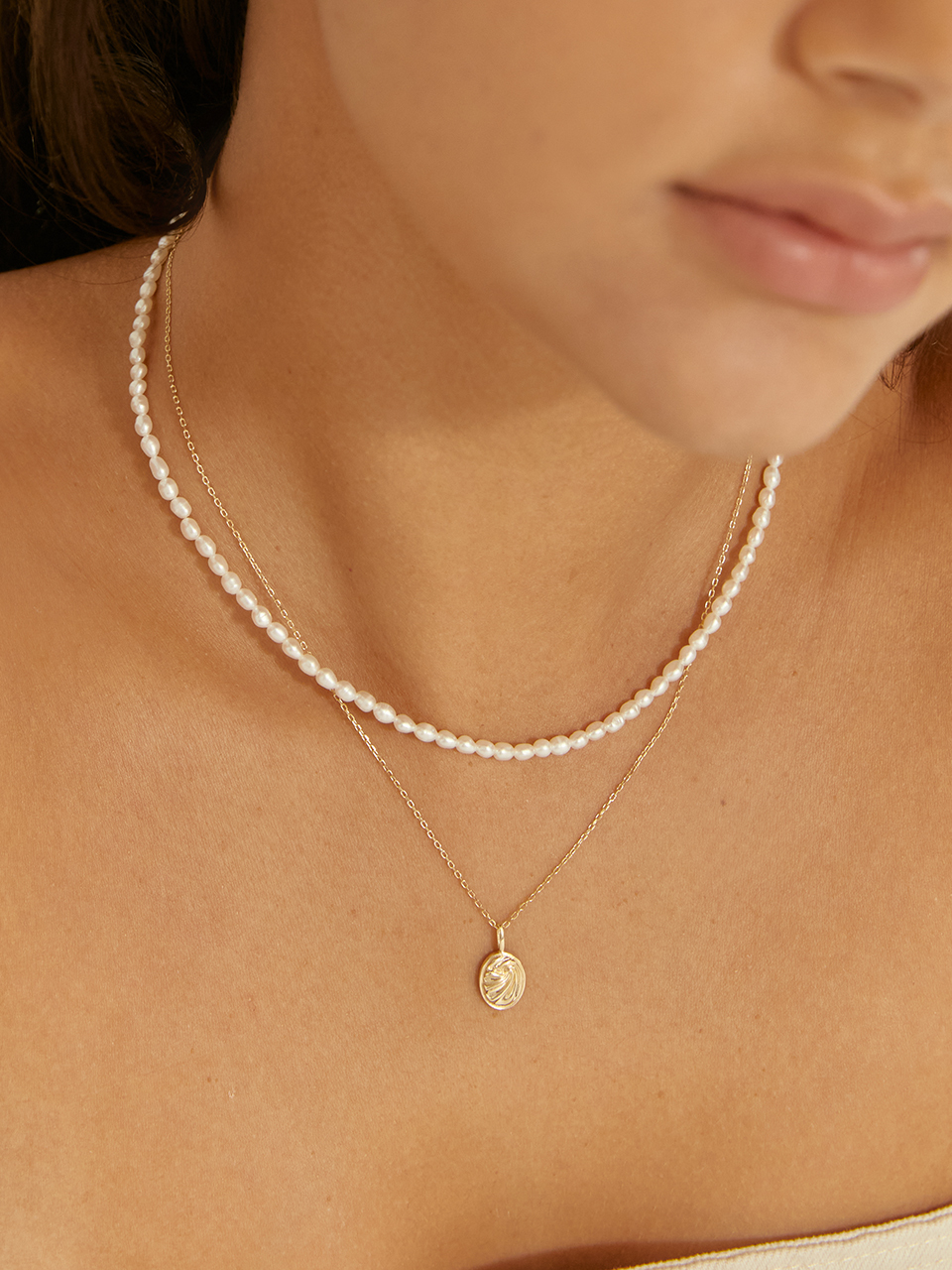 LUNNE Rough Freshwater Pearl Necklace LFN09