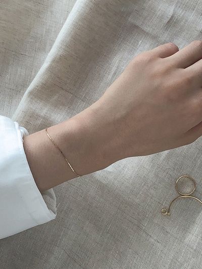 LUNNE Silk Texture Bracelet #BR01_ Gold