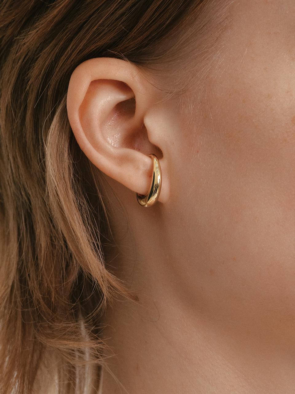 LUNNE Silver 925 Arc Ear Cuff (#LSE98)