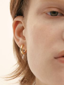 LUNNE Silver 925 Dense Solid Ring Earrings (#LSE101)
