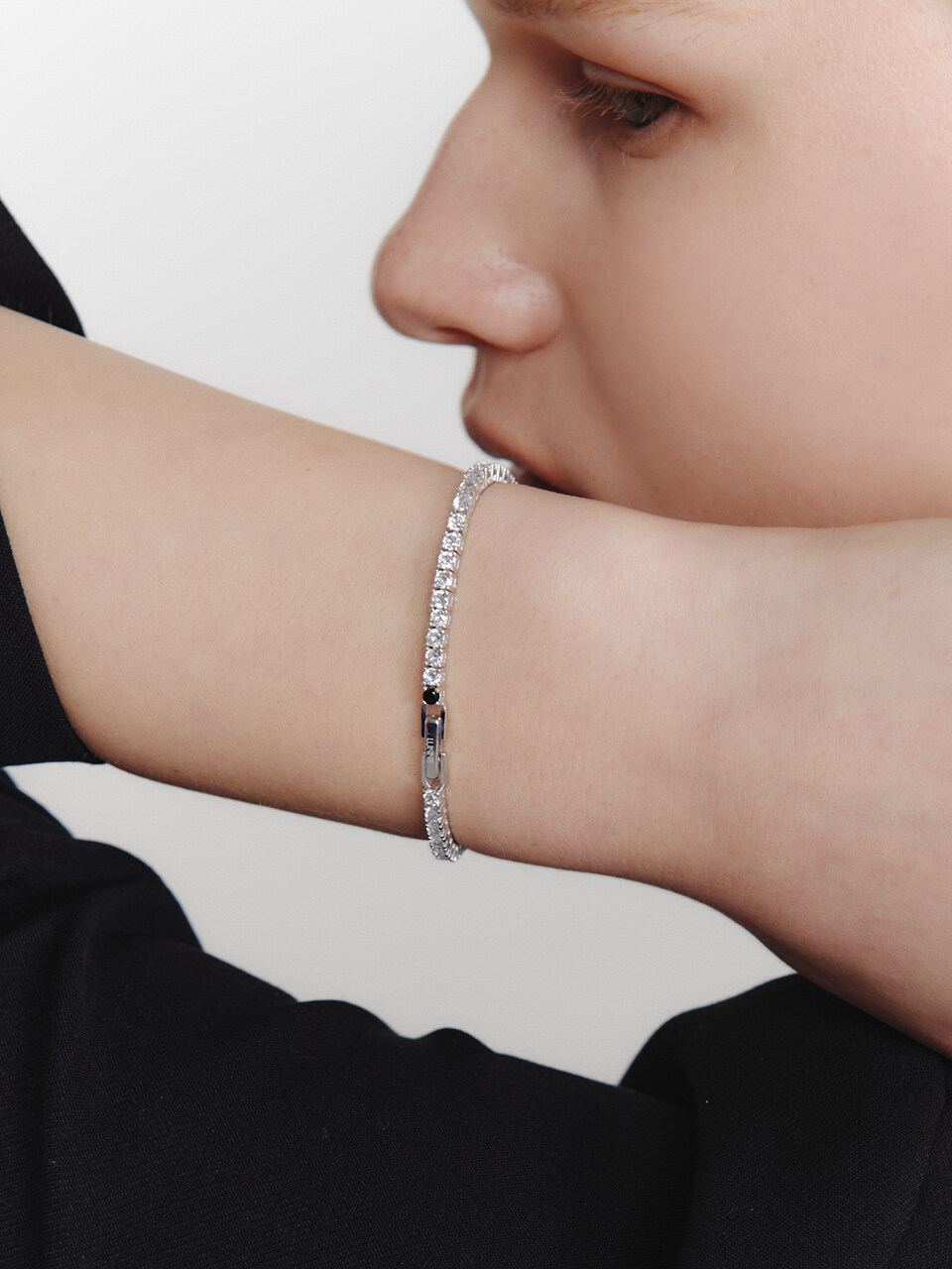 LUNNE Silver 925 Round Brilliant Tennis Bracelet #LSB09
