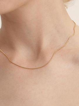 LUNNE Silver 925 Silky Round Embossed Texture Necklace (#LSN66)