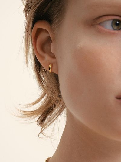 LUNNE Silver 925 Swell One-Touch Earrings (#LSE104)