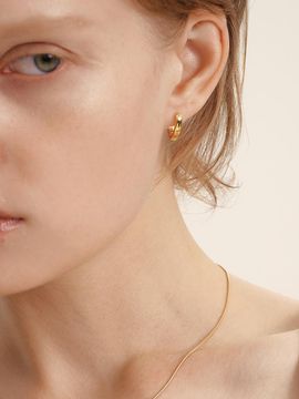 LUNNE Silver 925 V Edit One-Touch Earrings (#LSE99)