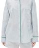 Lunya Lunya Airy Cotton Piped Button Down Pajama Top Stillwater Stripe/Spring - 1