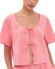 Lunya Lunya Airy Cotton Tie Front Top Sunset Stripe - 1