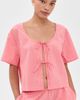 Lunya Lunya Airy Cotton Tie Front Top Sunset Stripe - 2