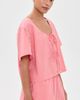 Lunya Lunya Airy Cotton Tie Front Top Sunset Stripe - 4