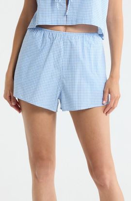 Lunya Lunya Gingham Cotton Sleep Shorts
