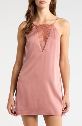 Lunya Lunya Lace Plunge Washable Silk Chemise