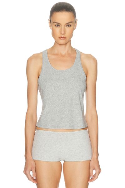 LUNYA LUNYA Organic Pima Curved Hem Tank Top