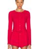 LUNYA LUNYA Pointelle Crew Neck Cardigan - 1