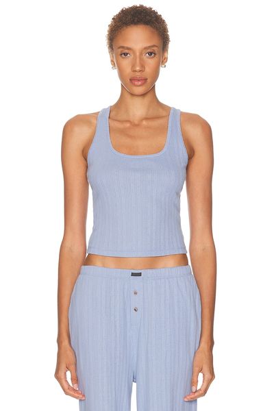 LUNYA LUNYA Pointelle Scoop Neck Tank Top