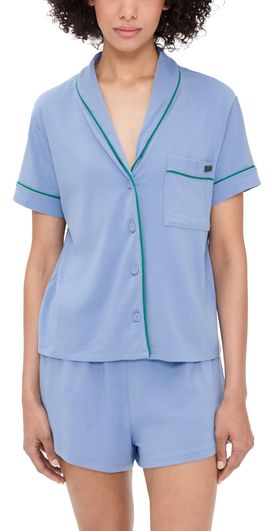 Lunya Lunya Slumberknit Pajama Set Bluebell Bloom/Spring Clover
