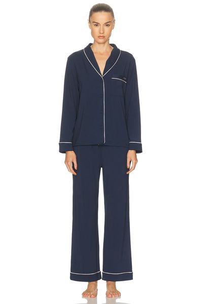 LUNYA LUNYA Slumberknit Shawl Collar Pant Set