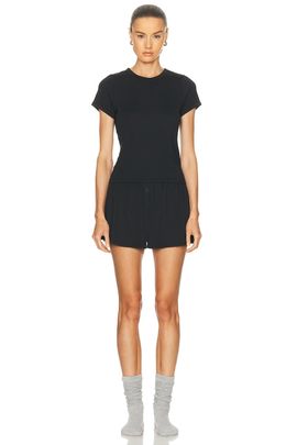 LUNYA LUNYA Soft Modal Rib Tee Short Pajama Set