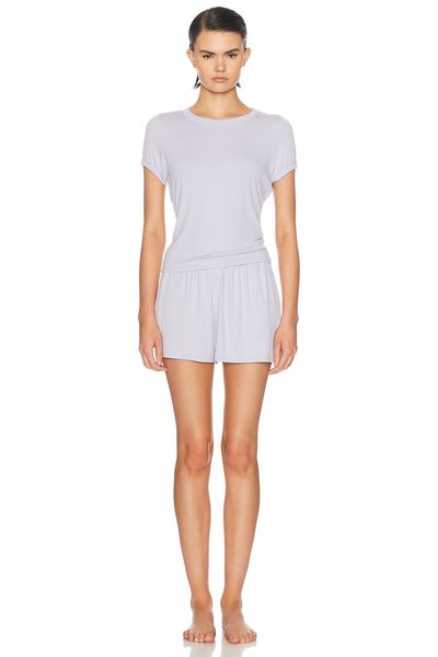 LUNYA LUNYA Soft Modal Rib Tee Short Set