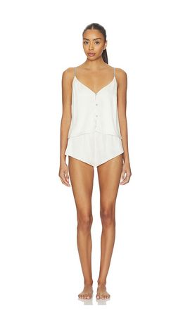 LUNYA LUNYA Washable Silk Button Front Knicker Set