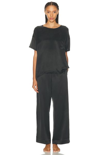 LUNYA LUNYA Washable Silk Tee Pant Pajama Set