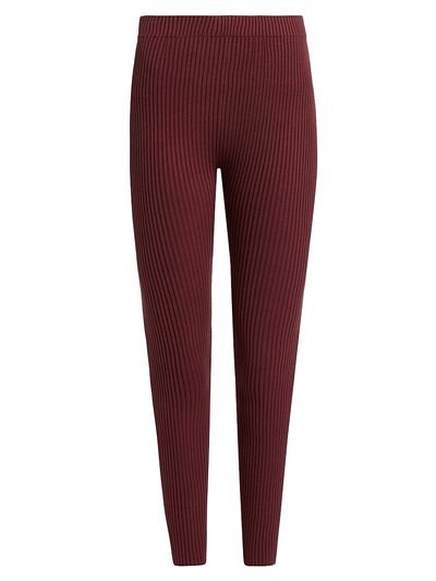 Lunya Women's Cozy Cotton & Silk-Blend Rib-Knit Leggings