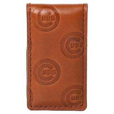 LUSSO LUSSO Brown Chicago Cubs Sammy Magnetic Money Clip 