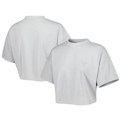 LUSSO Men's Lusso Gray Chicago Bulls Nola Faded Tonal Cropped T-Shirt 