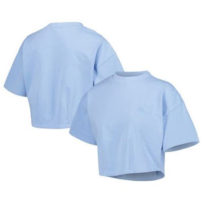 LUSSO Men's Lusso Light Blue Golden State Warriors Nola Faded Tonal Cropped T-Shirt 