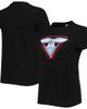 LUSSO Women's Lusso Black NBA 75th Anniversary T-Shirt  - 1