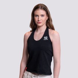 LUSSO Women's Lusso Black New York Yankees Noelle V-Neck Tank Top 