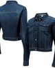 LUSSO Women's Lusso Blue Dallas Mavericks Georgie Swarovski Crystals Button-Up Denim Jacket  - 1