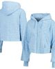 LUSSO Women's Lusso Blue Los Angeles Dodgers Tabitha Cheetah Terry Full-Zip Sweatshirt  - 1