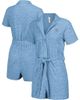 LUSSO Women's Lusso Blue New York Yankees Trixie Cheetah Romper  - 1